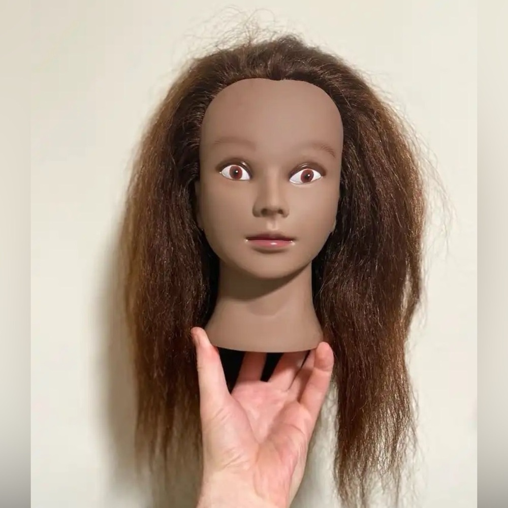 Brown Hair Mannequin Head for Styling